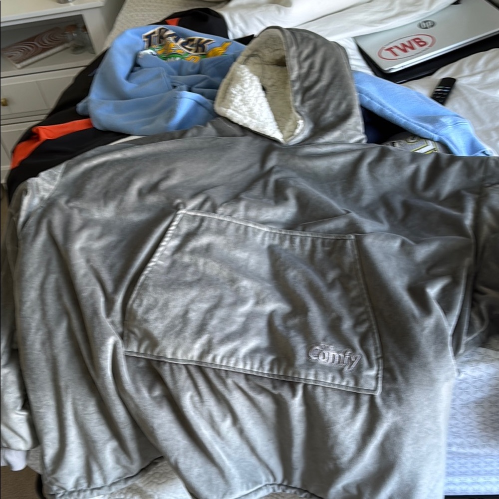 Comfy USA Gray Teddy Jacket